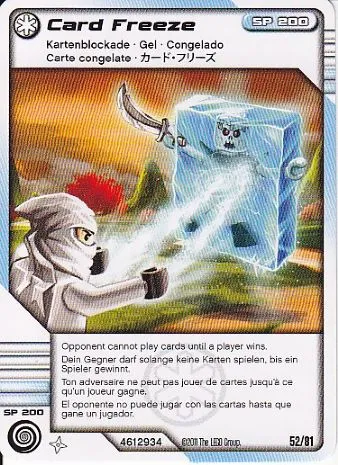 NINJAGO Masters of Spinjitzu Deck #1 Game Card 52 - Card Freeze - International Version