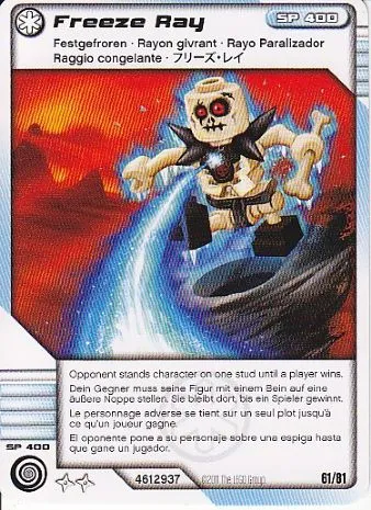 NINJAGO Masters of Spinjitzu Deck #1 Game Card 61 - Freeze Ray - International Version