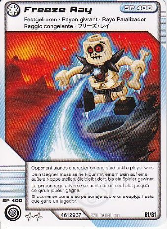 NINJAGO Masters of Spinjitzu Deck #1 Game Card 61 - Freeze Ray - International Version