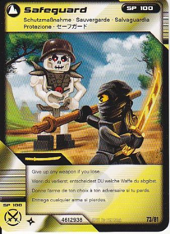 NINJAGO Masters of Spinjitzu Deck #1 Game Card 73 - Safeguard - International Version