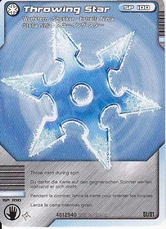 NINJAGO Masters of Spinjitzu Deck #1 Game Card 51 - Throwing Star - International Version