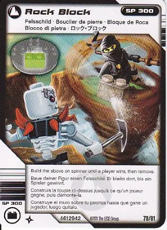 NINJAGO Masters of Spinjitzu Deck #1 Game Card 70 - Rock Block - International Version