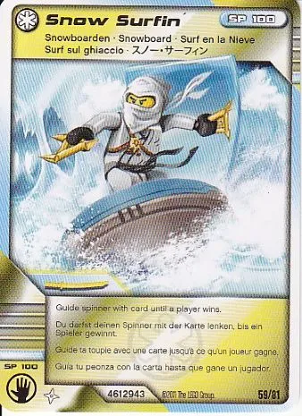 NINJAGO Masters of Spinjitzu Deck #1 Game Card 59 - Snow Surfin' - International Version