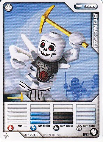 NINJAGO Masters of Spinjitzu Deck #1 Game Card 9 - Bonezai - International Version