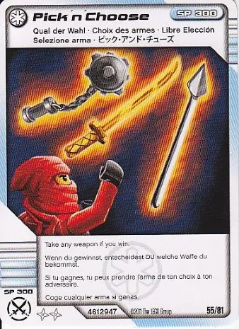NINJAGO Masters of Spinjitzu Deck #1 Game Card 55 - Pick 'n' Choose - International Version