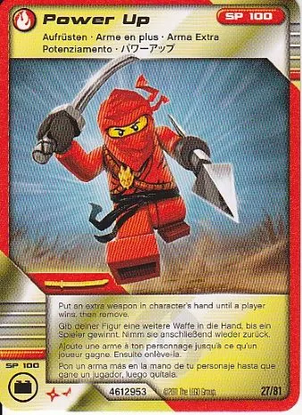 NINJAGO Masters of Spinjitzu Deck #1 Game Card 27 - Power Up - International Version