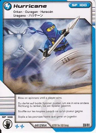 NINJAGO Masters of Spinjitzu Deck #1 Game Card 33 - Hurricane - International Version