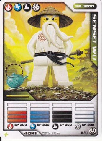 NINJAGO Masters of Spinjitzu Deck #1 Game Card 16 - Sensei Wu - International Version