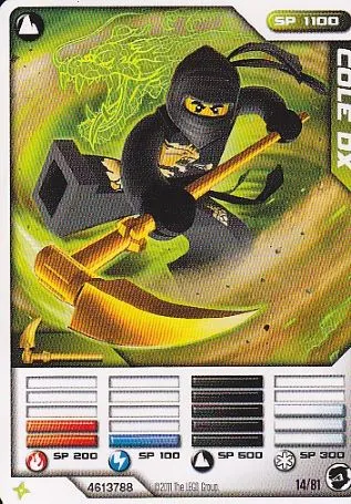 NINJAGO Masters of Spinjitzu Deck #1 Game Card 14 - Cole DX - International Version