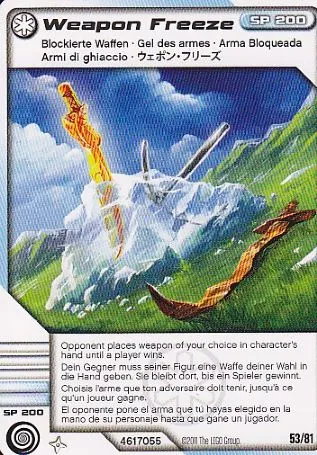 NINJAGO Masters of Spinjitzu Deck #1 Game Card 53 - Weapon Freeze - International Version