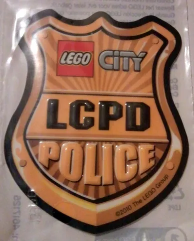 Sticker Sheet, Lego City Police LCPD Badge, 3D