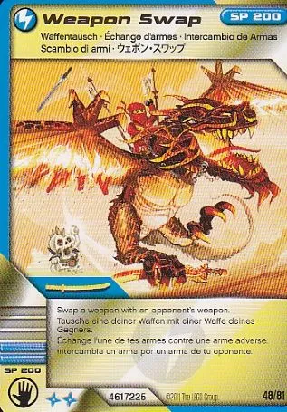 NINJAGO Masters of Spinjitzu Deck #1 Game Card 48 - Weapon Swap - International Version