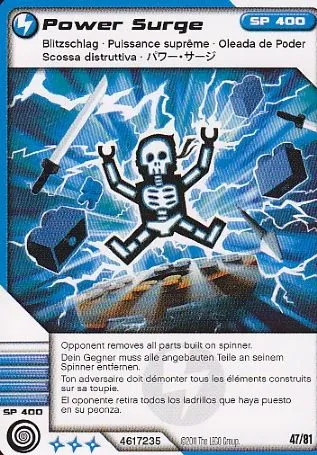 NINJAGO Masters of Spinjitzu Deck #1 Game Card 47 - Power Surge - International Version