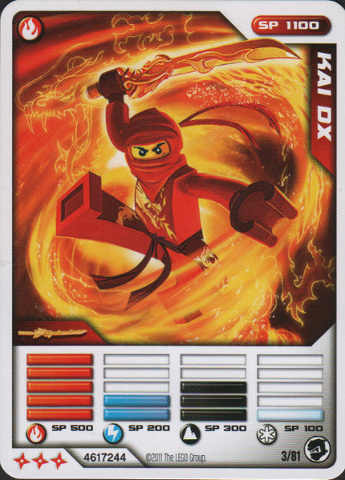 NINJAGO Masters of Spinjitzu Deck #1 Game Card 3 - Kai DX - International Version
