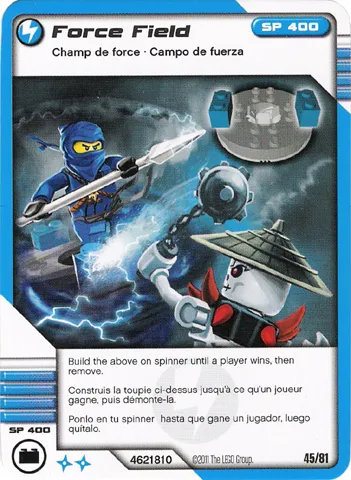 NINJAGO Masters of Spinjitzu Deck #1 Game Card 45 - Force Field - North American Version