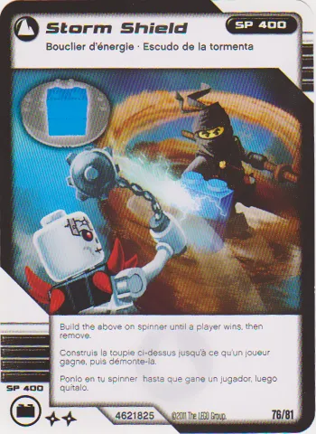 NINJAGO Masters of Spinjitzu Deck #1 Game Card 76 - Storm Shield - North American Version