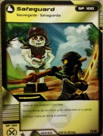 NINJAGO Masters of Spinjitzu Deck #1 Game Card 73 - Safeguard - North American Version