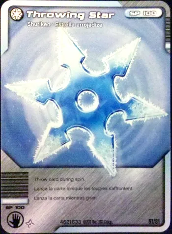 NINJAGO Masters of Spinjitzu Deck #1 Game Card 51 - Throwing Star - North American Version
