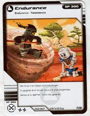 NINJAGO Masters of Spinjitzu Deck #1 Game Card 71 - Endurance - North American Version