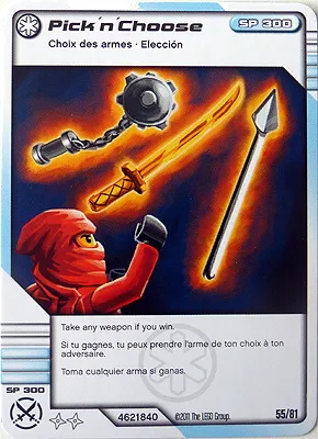 NINJAGO Masters of Spinjitzu Deck #1 Game Card 55 - Pick 'n' Choose - North American Version