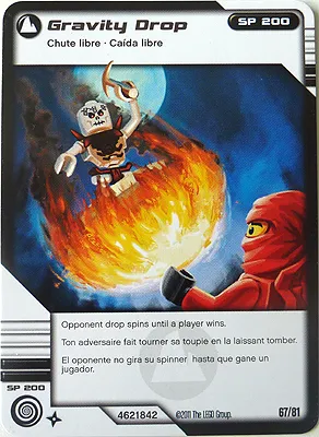 NINJAGO Masters of Spinjitzu Deck #1 Game Card 67 - Gravity Drop - North American Version