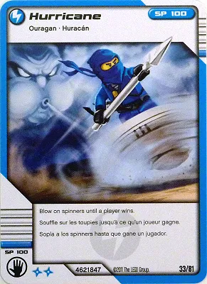 NINJAGO Masters of Spinjitzu Deck #1 Game Card 33 - Hurricane - North American Version
