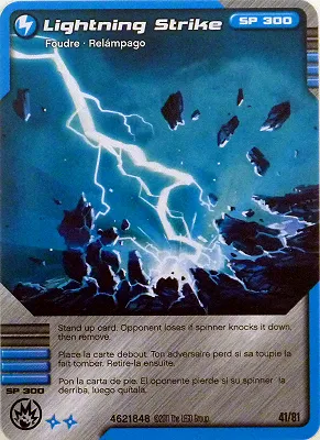 NINJAGO Masters of Spinjitzu Deck #1 Game Card 41 - Lightning Strike - North American Version