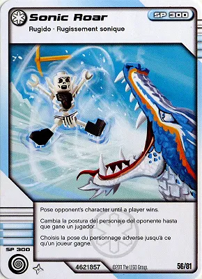 NINJAGO Masters of Spinjitzu Deck #1 Game Card 56 - Sonic Roar - North American Version