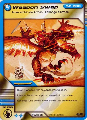 NINJAGO Masters of Spinjitzu Deck #1 Game Card 48 - Weapon Swap - North American Version