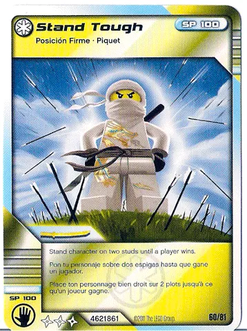 NINJAGO Masters of Spinjitzu Deck #1 Game Card 60 - Stand Tough - North American Version