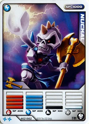 NINJAGO Masters of Spinjitzu Deck #1 Game Card 7 - Nuckal - North American Version