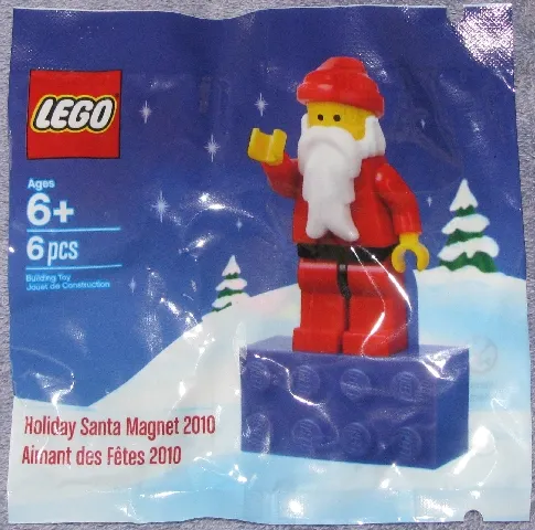Magnet Set, Minifigure Holiday Santa Magnet 2010 polybag