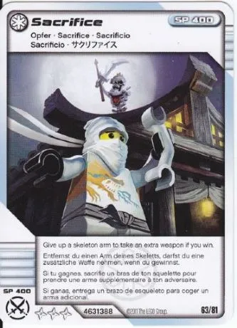 NINJAGO Masters of Spinjitzu Deck #1 Game Card 63 - Sacrifice - International Version