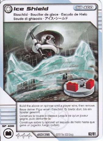NINJAGO Masters of Spinjitzu Deck #1 Game Card 62 - Ice Shield - International Version