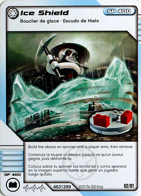 NINJAGO Masters of Spinjitzu Deck #1 Game Card 62 - Ice Shield - North American Version