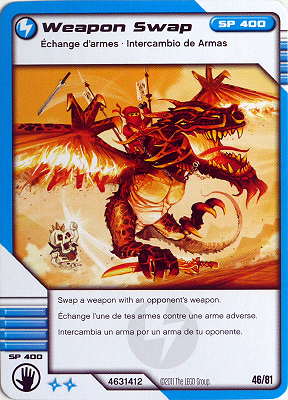 NINJAGO Masters of Spinjitzu Deck #1 Game Card 46 - Weapon Swap - North American Version