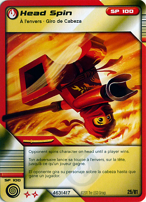NINJAGO Masters of Spinjitzu Deck #1 Game Card 25 - Head Spin - North American Version