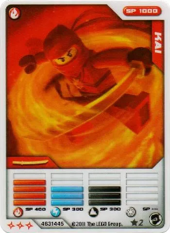 NINJAGO Masters of Spinjitzu Deck #1 Game Card *2 - Kai (3D Lenticular Edition)