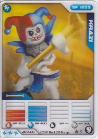 NINJAGO Masters of Spinjitzu Deck #1 Game Card *3 - Krazi (3D Lenticular Edition)
