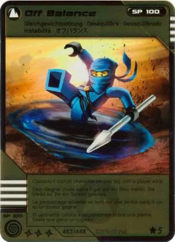 NINJAGO Masters of Spinjitzu Deck #1 Game Card *5 - Off Balance (Gold Edition)