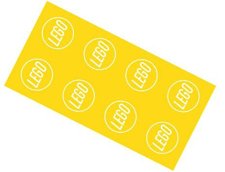 Towel, LEGO Logo 2 x 4 Studs, 60 x 120 cm