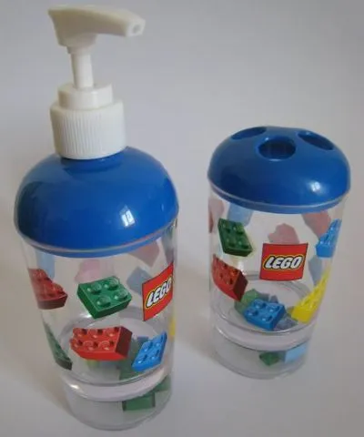 Bath Soap Dispenser Set - Classic Bricks Pattern