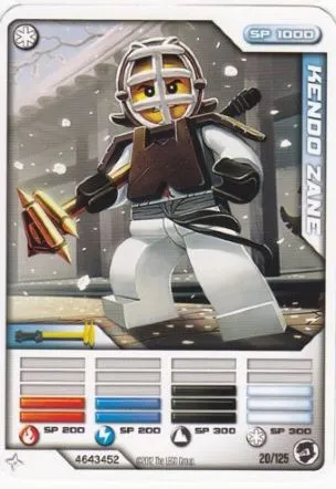 NINJAGO Masters of Spinjitzu Deck #2 Game Card 20 - Kendo Zane - International Version