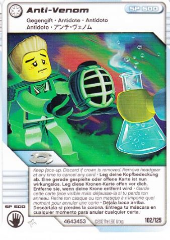 NINJAGO Masters of Spinjitzu Deck #2 Game Card 102 - Anti-Venom - International Version