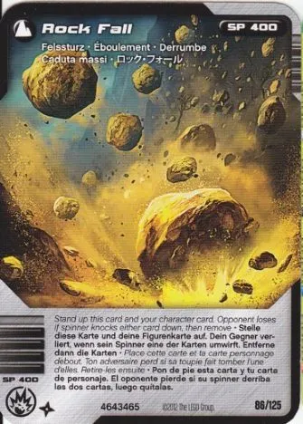 NINJAGO Masters of Spinjitzu Deck #2 Game Card 86 - Rock Fall - International Version
