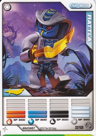 NINJAGO Masters of Spinjitzu Deck #2 Game Card 22 - Rattla - International Version