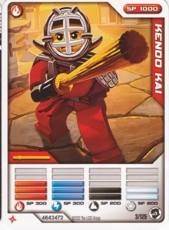 NINJAGO Masters of Spinjitzu Deck #2 Game Card 3 - Kendo Kai - International Version