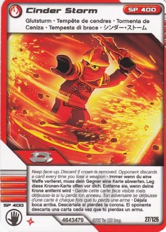 NINJAGO Masters of Spinjitzu Deck #2 Game Card 27 - Cinder Storm - International Version
