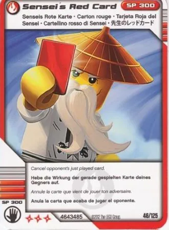 NINJAGO Masters of Spinjitzu Deck #2 Game Card 46 - Sensei's Red Card - International Version