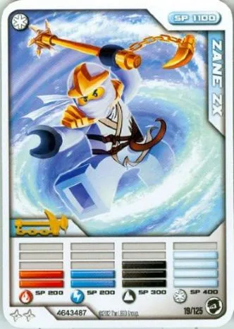 NINJAGO Masters of Spinjitzu Deck #2 Game Card 19 - Zane ZX - International Version
